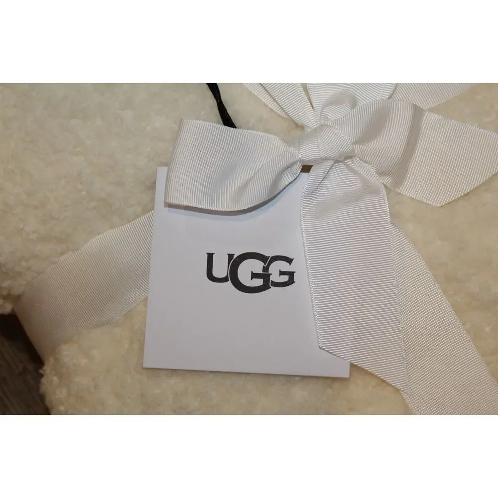 New with Tags‎ UGG Home Nisa Shearling Throw Blanket Snow White 50x 70